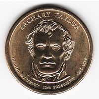 1 доллар США 2009 год 12-й Президент Закари Тейлор двор Р _состояние aUNC