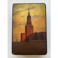 Шкатулка. Федоскино. КРЕМЛЬ. Не лакированная. Р-р: 13х9х4,5 см.