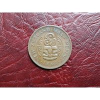 1/2 пенни Новая Зеландия 1961 г.