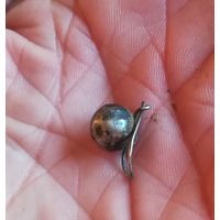 Серьга старинная серебро клейма