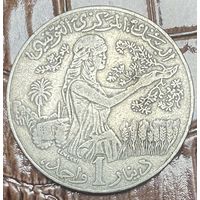 Монета. Тунис. 1 динар 1976 год