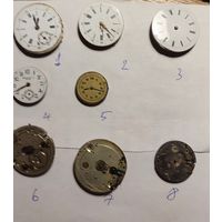 Механизмы старинных карманных и наручн.часов.