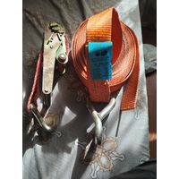 Ремень крепёжных 7,5м использовался пару раз, держит отлично если машина не гнилая.