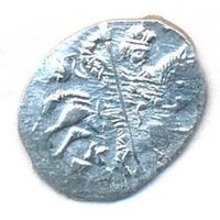 Копейка 1535-1584 Иван IV Васильевич Грозный чеканка в Новгороде _состояние XF