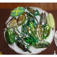 Елочная игрушка СССР. Огурец. Цена за 1 шт.