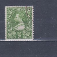 [1201] Черногория 1910. Король Никола I. 2 перпера. Гашеная марка.