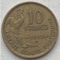 Франция 10 франков 1952 г. Отметка монетного двора "B". Бомон-ле-Роже