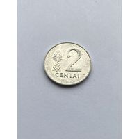 2 цента, 1991 г., Литва