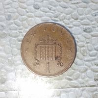 1 новый пенни 1971 года Великобритания. Королева Елизавета 2.