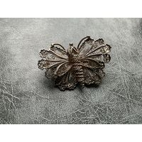 Брошь Бабочка Филигрань Серебро Россия ? Германия ? Антик