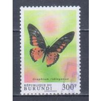 [2337] Бурунди 1993. Фауна.Бабочка. Концовка серии.Гашеная марка. Кат.гаш.4 е.