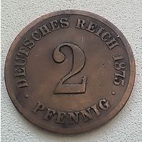 Германия 2 пфеннига, 1875 C  4-4-17