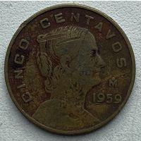 Мексика 5 сентаво 1959 г.