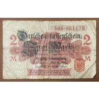 Банкнота 2 марки 1914 год. Германская империя
