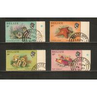Белиз-1984(Мих.729-732) , гаш. , Морская  Фауна, , Рыбы