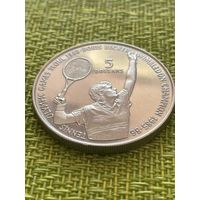 Ниуэ 5 долларов 1987 г ( Борис Беккер )