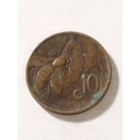 Италия 10 сентизим 1928