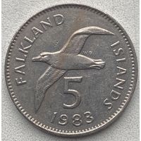 Фолклендские острова (Фолкленды) 5 пенсов 1983 г.