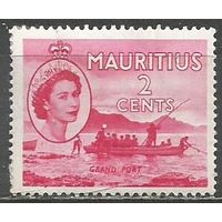 Маврикий. Королева Елизавета II. Большой порт. 1953г. Mi#243.