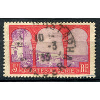 Французские колонии - Алжир - 1926г. - ландшафты, архитектура, 5 fr - 1 марка - гашёная [Mi 57]. #4-W1-117-A-1