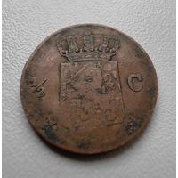 1/2 цента 1875 год Нидерланды  ( редкий мелкий номинал)