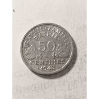 Франция 50 сантим 1943
