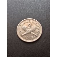 Новая Зеландия 3 пенса 1965 г.