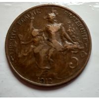 Франция 5 сантимов, 1912  2-6-19