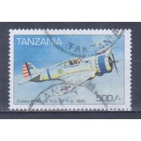 [2215] Танзания 1997. Авиация.Самолет. Концовка серии.Гашеная марка.