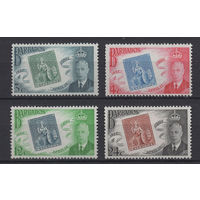 Барбадос 1952** Марки на марках Георг VI полная серия SG#285-288