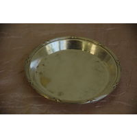 Ваза , тарелка, латунь с серебрением 11 см