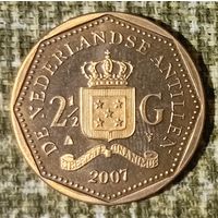 2,5 гульдена Нидерландские Антильские острова,  2007