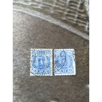1889 Россия Великое княжество Финляндское мих 31 зуб 14 на 13 и 12 1/2 герб (5-5)