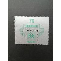 Польша 1975 Блок Mi.61 с маркой "Летние олимпийские игры в Монреале" (гашение) марка Mi.2367 каталог 1.50 евро