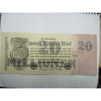 20000000(двадцать миллионов) марок 1923 г. С рубля!