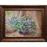 Картина О. Александров "Незабудки". 30х40см.