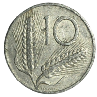 Италия 10 лир, 1955