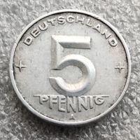Германия - ГДР 5 пфеннигов  1950 г.