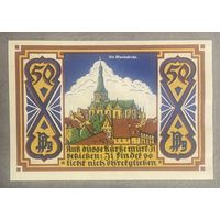 Нотгельд 50 пфеннигов 1922 год. Оснабрюк. Веймарская республика.