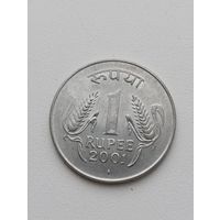 Индия. 1 рупия 2001 года. (4)
