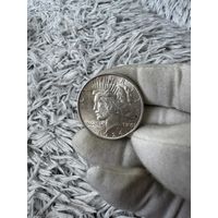 США. 1 доллар 1924. Мирный $. Полный штемпельный блеск. aUNC