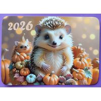 Ёжик. Календарик, глянец, 2026. Траско