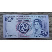 Werty71 Остров Мэн 1 фунт 1990 - 2009 банкнота Королева Трискелион
