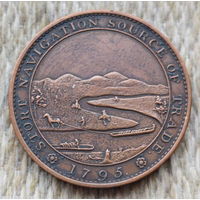 Британия токен 1795 года. Река Миссисипи. Каноэ. Патина! Состояние! Предложи свою цену или обмен!