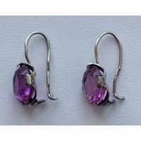 ВИНТАЖНЫЕ СЕРЕБРЯНЫЕ СЕРЬГИ, 875 ПРОБА, КЛЕЙМО В ВИДЕ ЗВЕЗДЫ, СЕРПА И МОЛОТА. ЮВЕЛИРНОЕ ПРОИЗВОДСТВО СССР!!! ТОРГИ С РУБЛЯ БЕЗ МЦ!!!