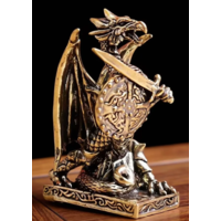 Статуэтка миниатюра Воин Дракон Бронза
