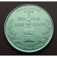 США. Квотер (25 центов) "Р". Мерилэнд. 2000 год
