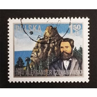 Польша 1976 г. Александр Чекановский, Геолог и исследователь Средней Сибири, полная серия из 1 марки #0182-Л1P7
