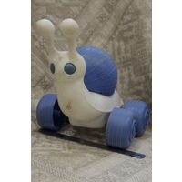 Детская игрушка-каталка СССР "Улитка"