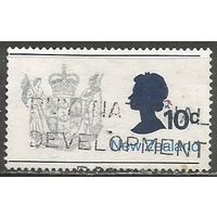 Новая Зеландия. Королева Елизавета II. Национальный флаг. 1970г. Mi#528.